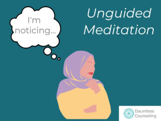 Unguided Meditation - Woman thinking "I'm noticing..."