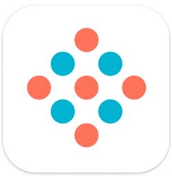 NOCD App Logo - Orange and blue dots in a diamond shape
